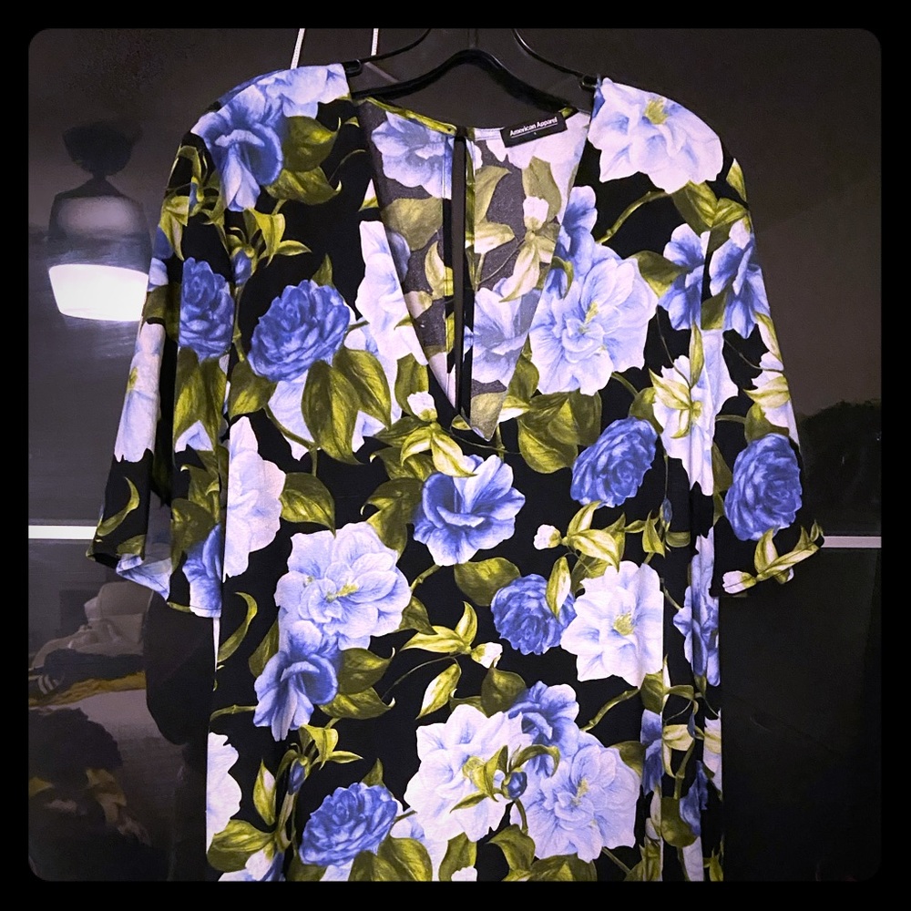 American apparel flowered short dress